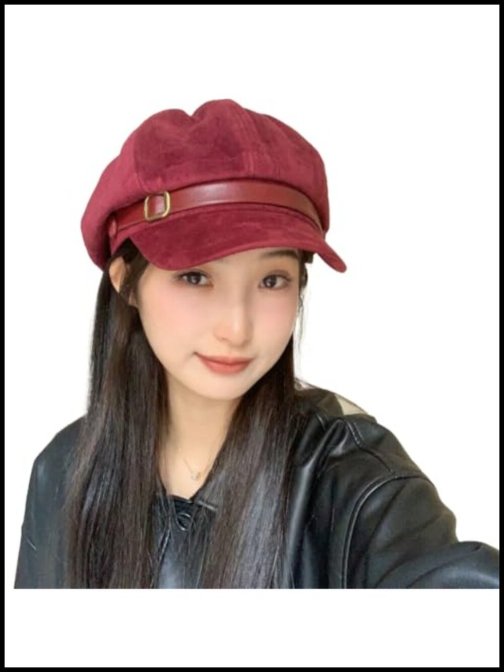 Suede Newsboy Cap Womens Adjustable Vintage Gatsby Cabbie Hat